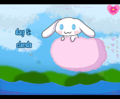 Maycean Day 5: clouds art tag digital art drawing fan art hello kitty illustration sanrio