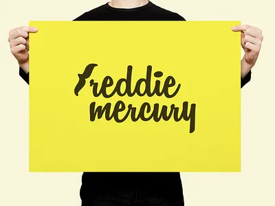 Freddie Mercury | Typographical Poster font graphic design graphics letters music poster shape simple text typography