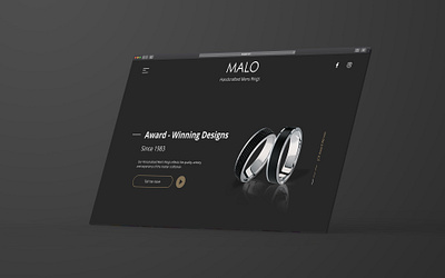 MALO dark theme minimal ui ux web design