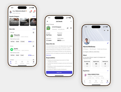 MyJobs.id - Find Job App find job app mobile mobile app design mobile app designer ui ui design ui designer uiux uiux design uiux designer ux ux design ux designer