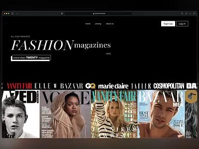 Fashion Magazine source black fancy fashion magaine minimal ui web white