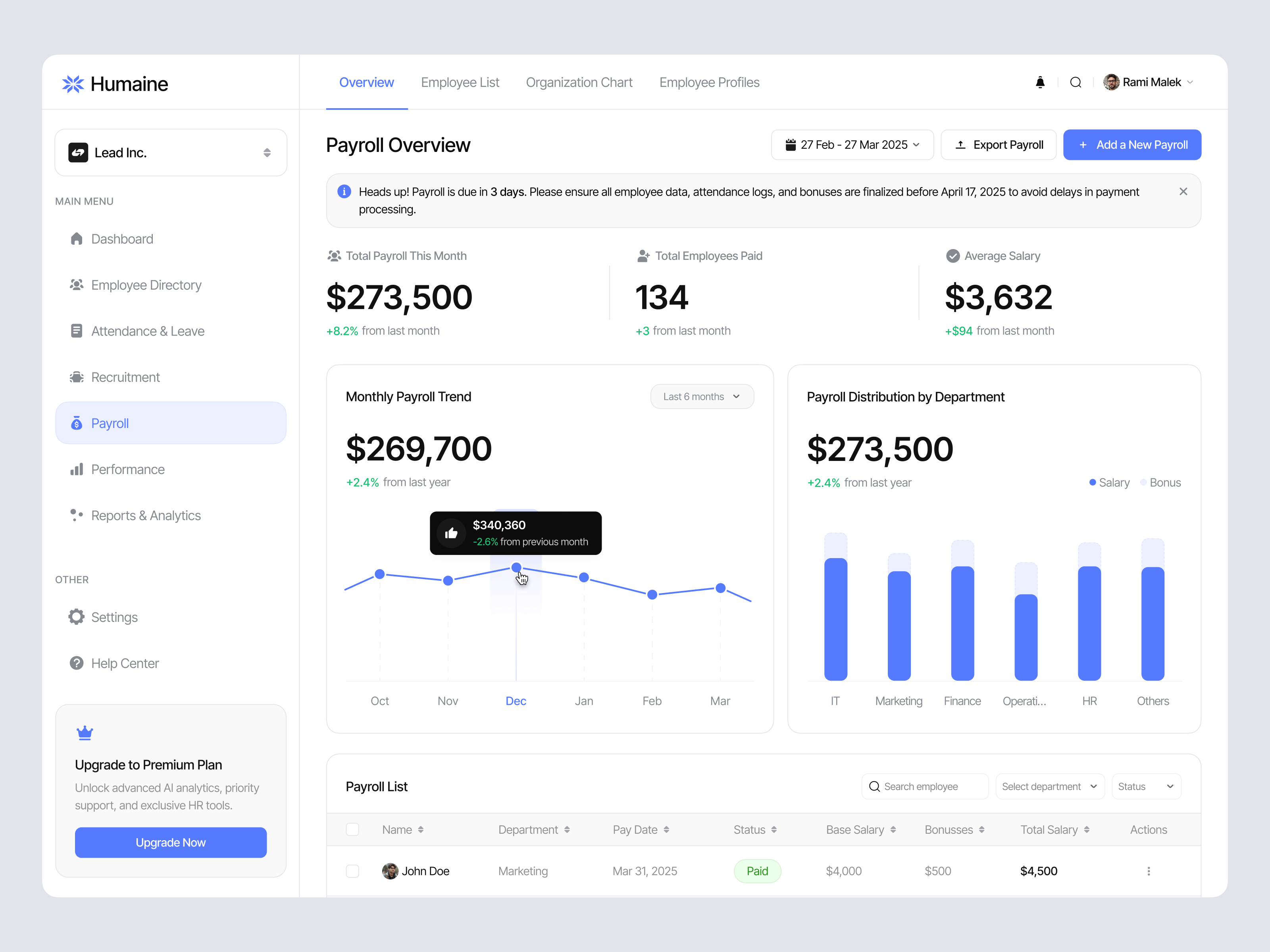 Example of Dashboard & Admin Design (3 Pages)