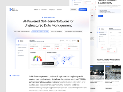 Data Management with AI-Powered Insights artificial intelegence b2b software bento complaintech cybersecurity dashboard data data management design figma home page landing page modern ui product design saas ui ui design uiux ux webdesign
