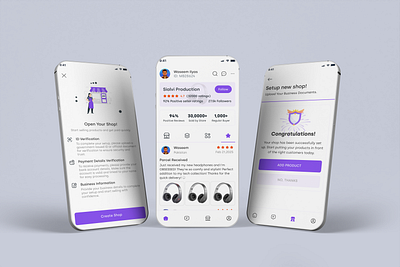E-commerce Mobile App app ui desing dashboard seller ecommerce app ecommerce shoping home screen mobile app home screen product homepage seller app seller homepage seller profile selling app shop creation shop home shop homepage shop preview ui