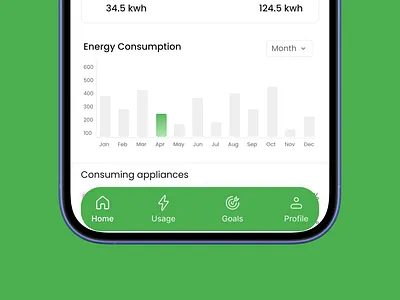 Energy Saving mobile app energy saving energy saving app mobile app mobile app design sustainable tech ui ui design uiux ux visual design
