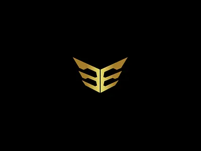 black background with a gold wing logo bird logo branding graphic logo luxury