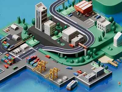 Import/Export Logistics Shipping 3d 3danimation 3dillustration @hellodribbble animation blender blenderanimation container cycles design dribbbleanimation dribbbleshot export illustration import isometric logistic lowpoly sa shot