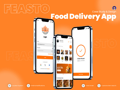 Delivery App Case Study & Design app design app ui design case study delivery app case study delivery app design design figma figma design food delivery app case study ui ui design ui ux design