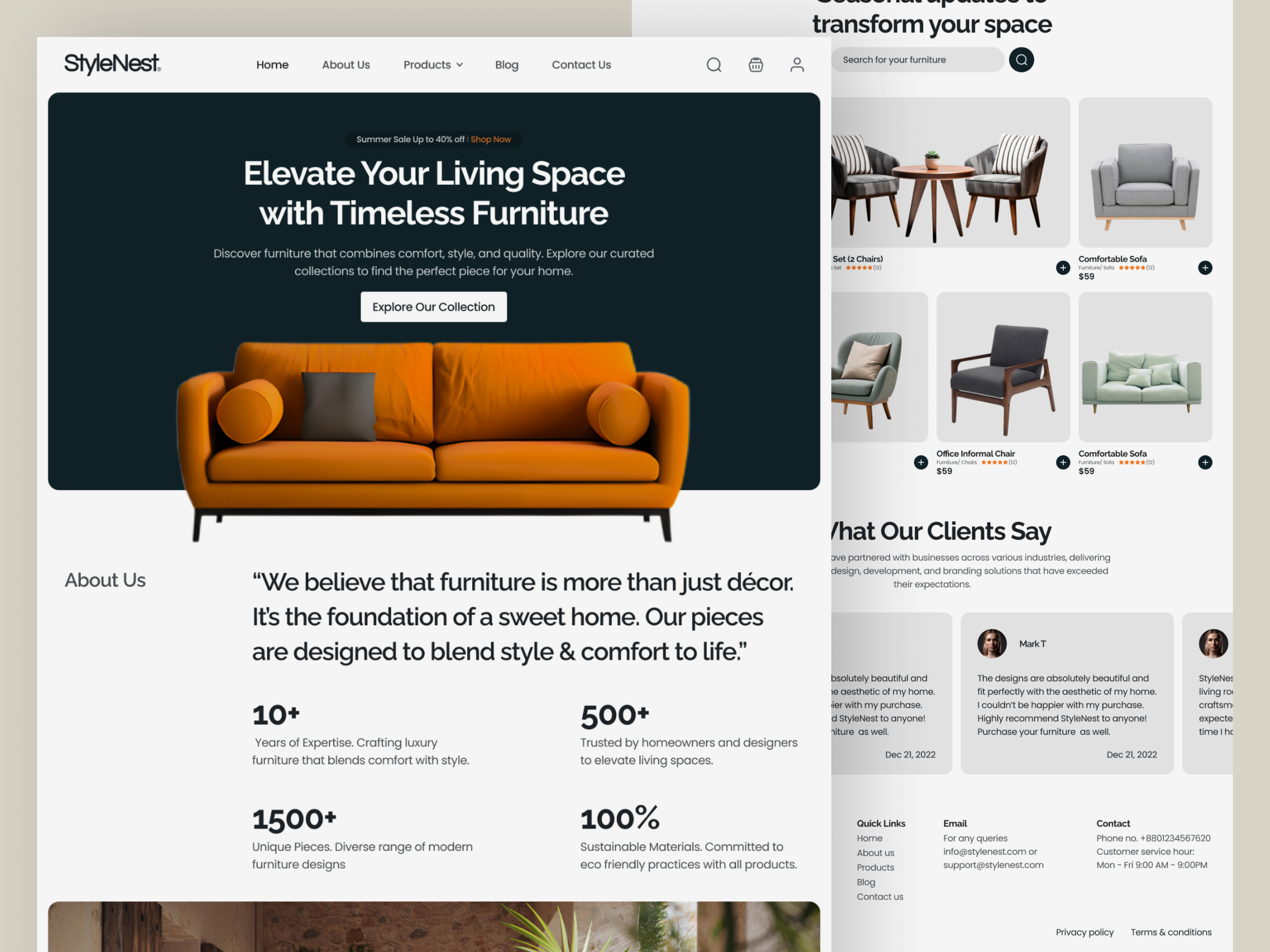 Modern Furniture Website UI figma furniture website ui ui ui design web design