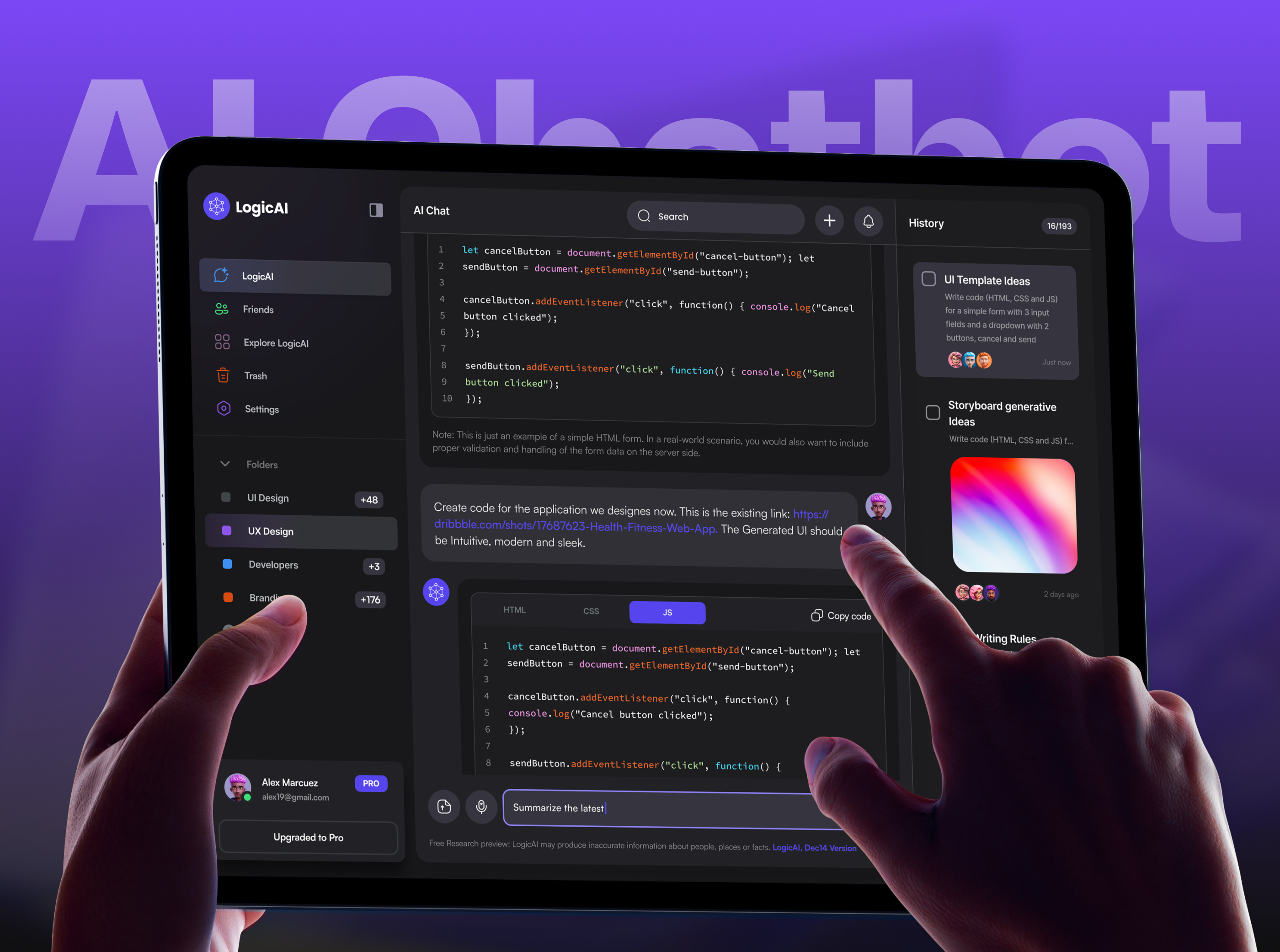 SAAS Chatbot Webapp Design - AI Assistant UI UX Design ai ai assistant ai chatbot assistant crm dashboard design graphic design landing page saas ui ux webapp