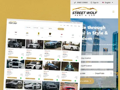 UI/UX Design for Dubai-Based Car Rental Business car rental hero design luxury luxury cars ui ux website
