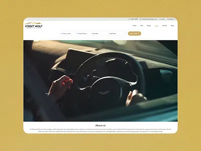 About Us Page Design for Dubai-Based Car Rental Business cars clean design dubai luxury cars ui ux web design
