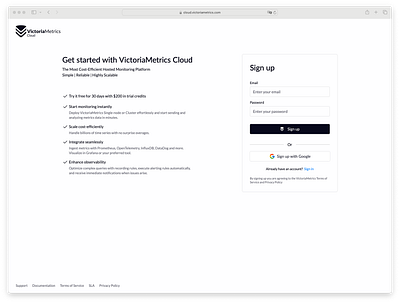 Sign up page platform product sign up ui