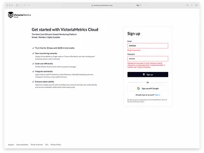 Sign up b2b graphic design platform service ui ux