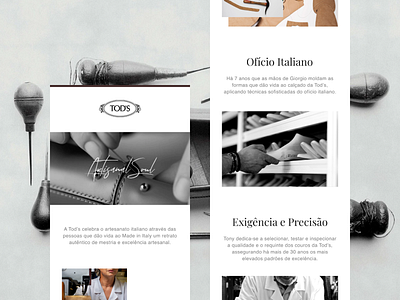Tod’s Artisanal Soul – Editorial Newsletter campaign design mood newsletter visualdesign