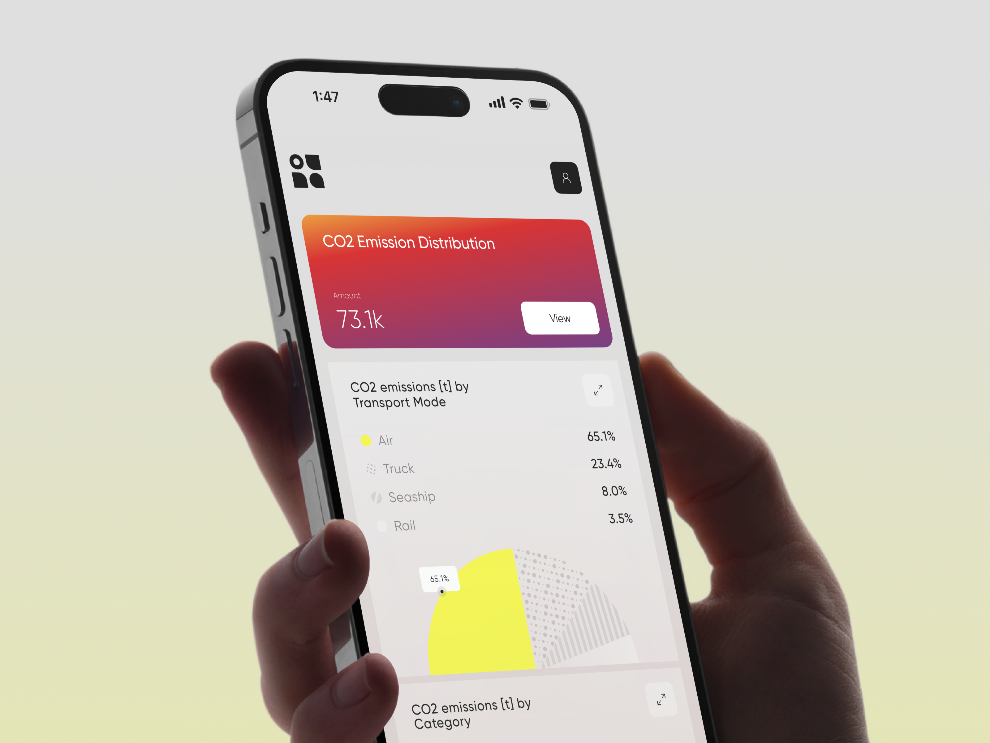 Lingaro SaaS - CO2 Emissions Distribution ai app app design automation b2b business co2 crm dashboard design distribution emissions interface mobile product saas service software ui ux