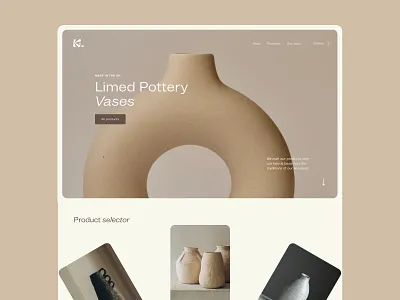 Lime pottery – Home interior🏺 case clay earthy tones ecommerce gallery home decor website limed pottery minimalist ui pottery stage