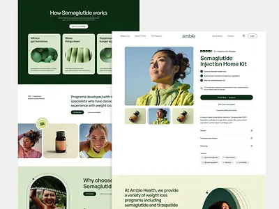 Healthcare Website - Product Detail dstudio dstudio agency glp 1 hair loss healthcare landing page healthcare website landing page landing page design product detail product detail page semaglutide shopify shopify website telehealth telehealth website top design agency user experience weight loss
