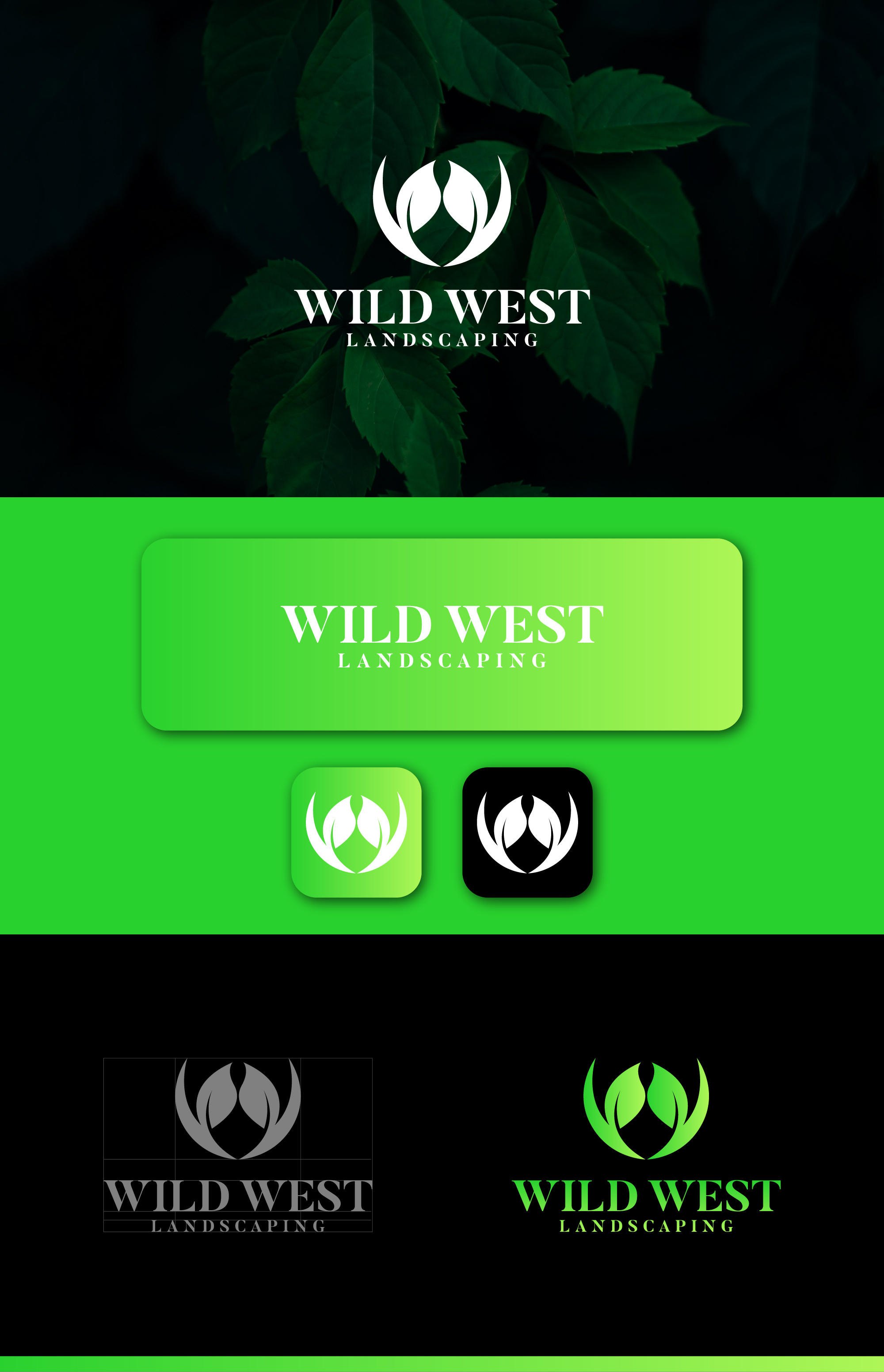 Wild West landscaping Logo - MD Hasan Logo Design 3d animation branding graphic design logo motion graphics ui