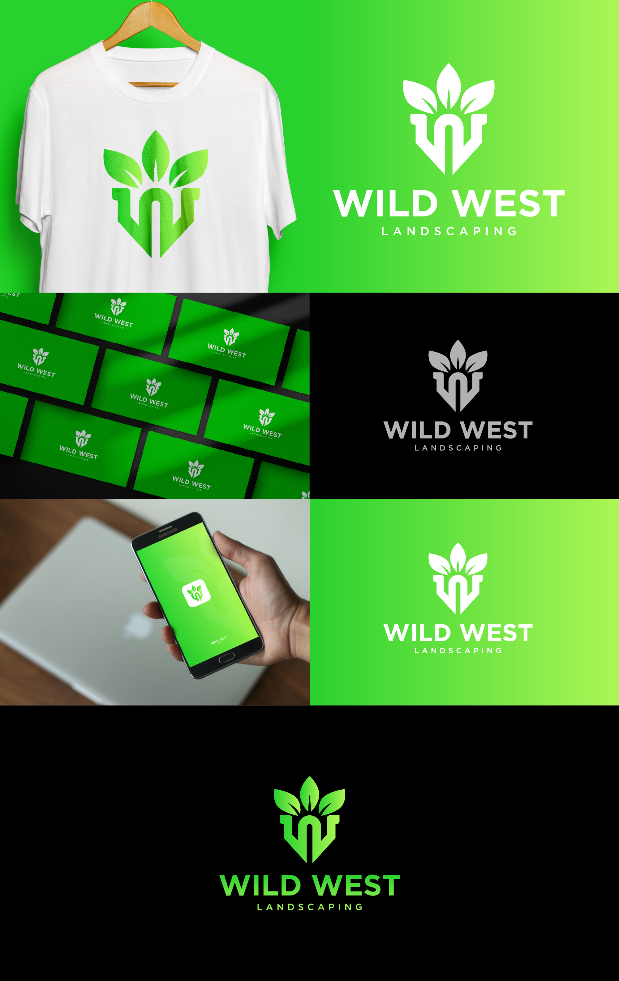 Wild West landscaping Logo - MD Hasan Logo Design 3d animation branding graphic design logo motion graphics ui