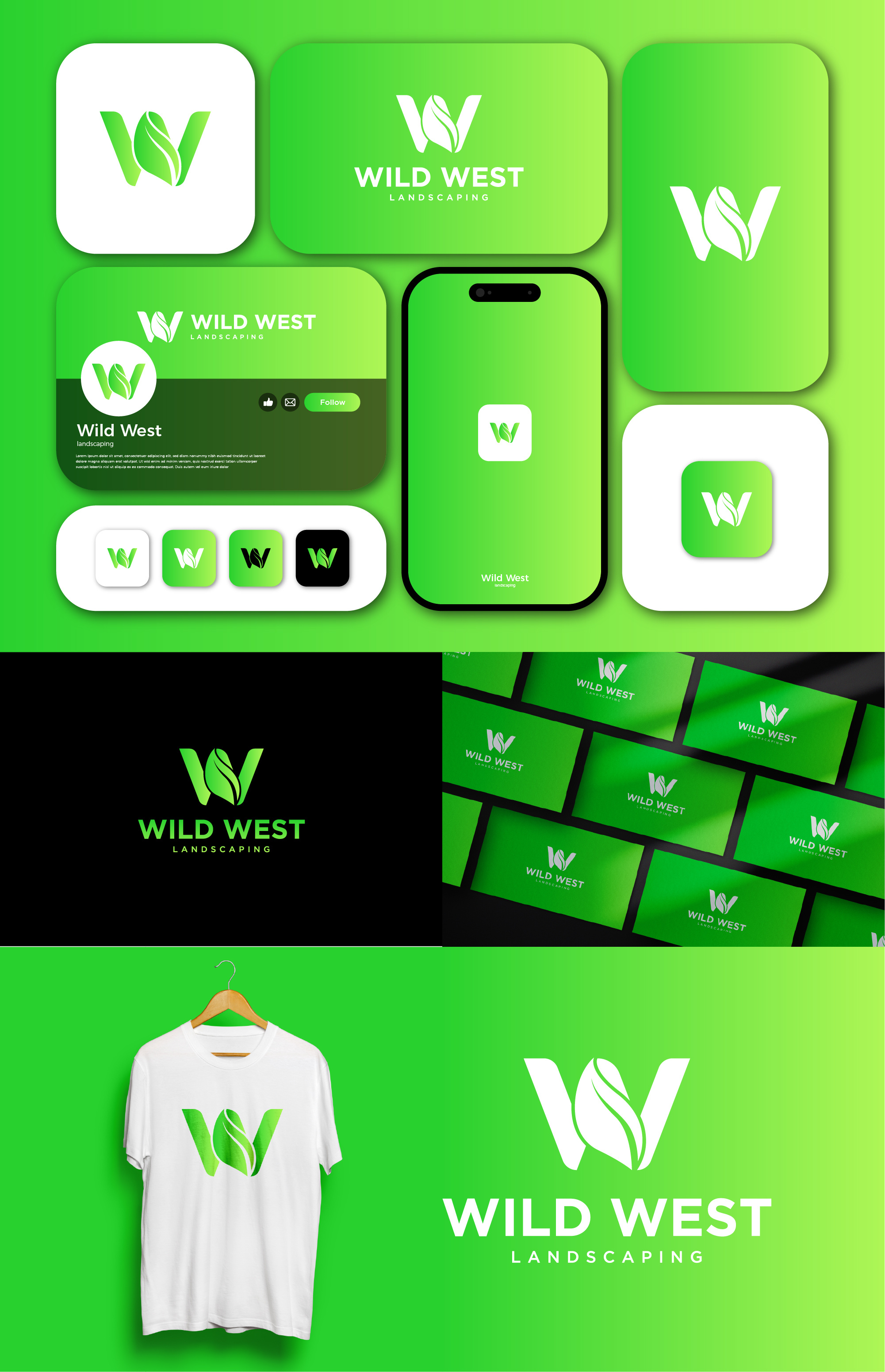 Wild West landscaping Logo - MD Hasan Logo Design 3d animation branding graphic design logo motion graphics ui