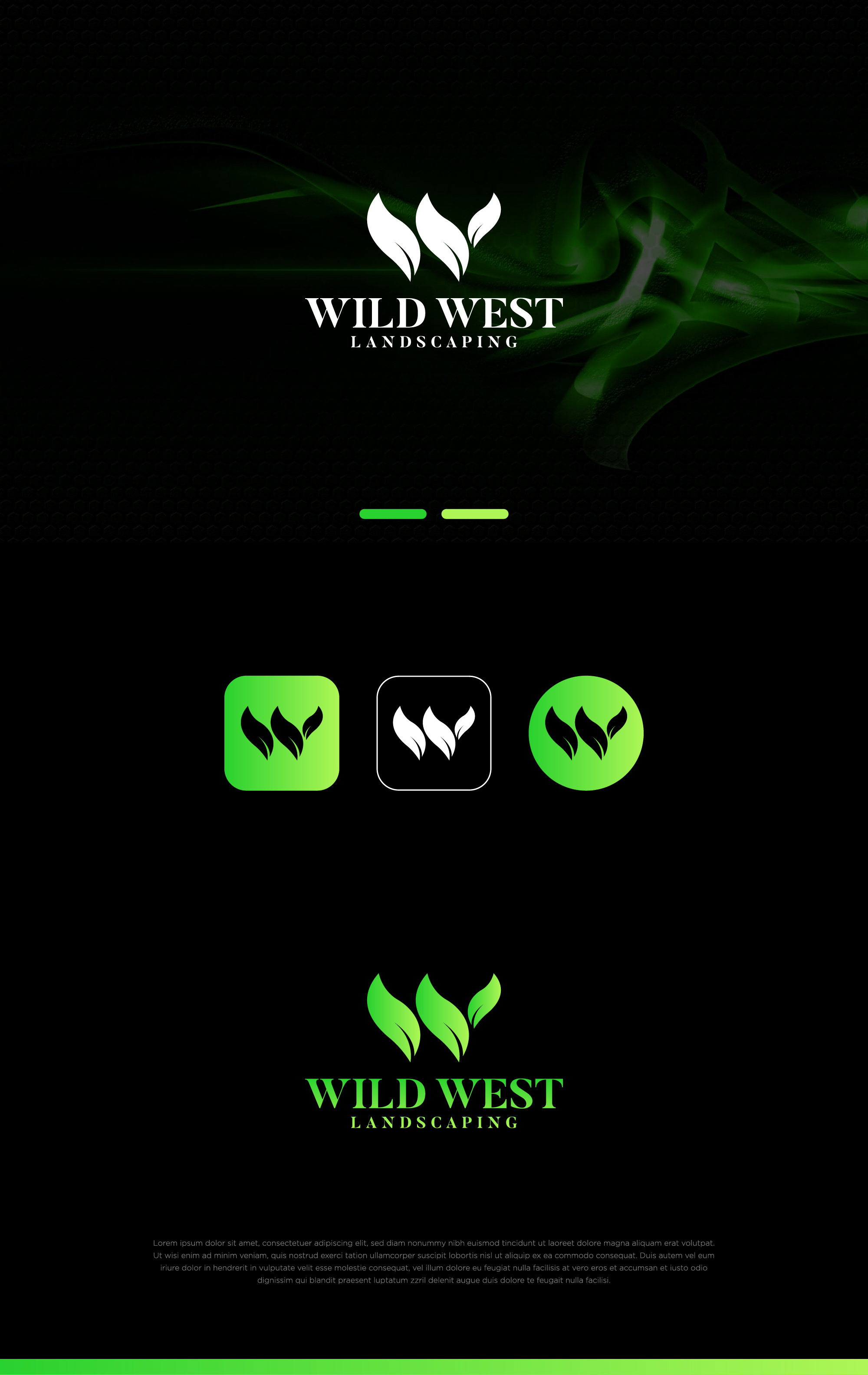 Wild West landscaping Logo - MD Hasan Logo Design 3d animation branding graphic design logo motion graphics ui