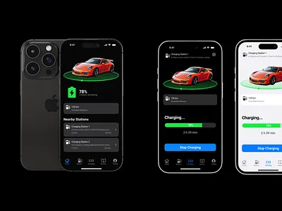 EV Car Charging Mobile App car charging ev mobile app product design ui ux vehicle