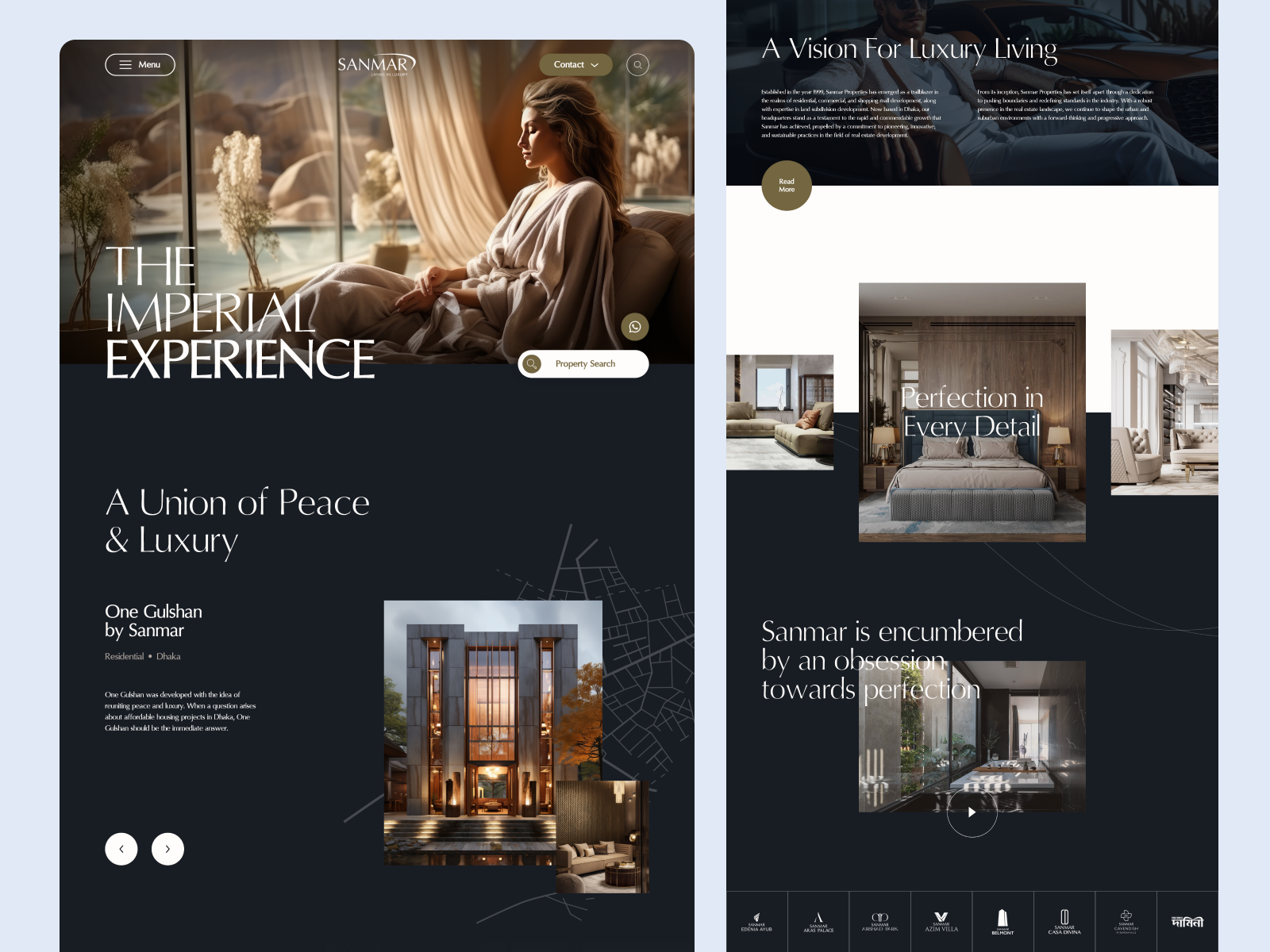 Luxury Real Estate Website | Landing Page UI/UX by Dcastalia animation branding graphic design home page design landing page motion graphics real estate website real estate website design ui ui design uiux ux ux design website website design