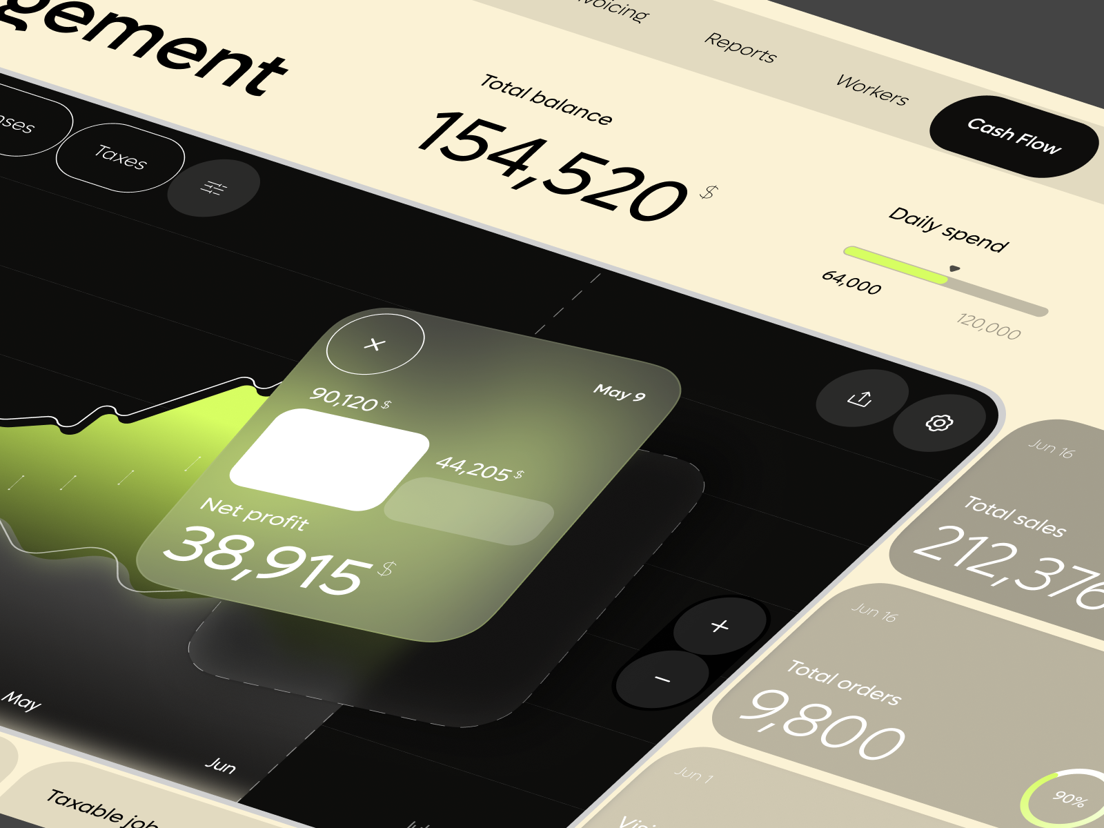 QuickBooks CRM - Financial Dashboard ai app automation b2b business crm dashboard design finance financial fintech interface management product saas software ui ux web web app