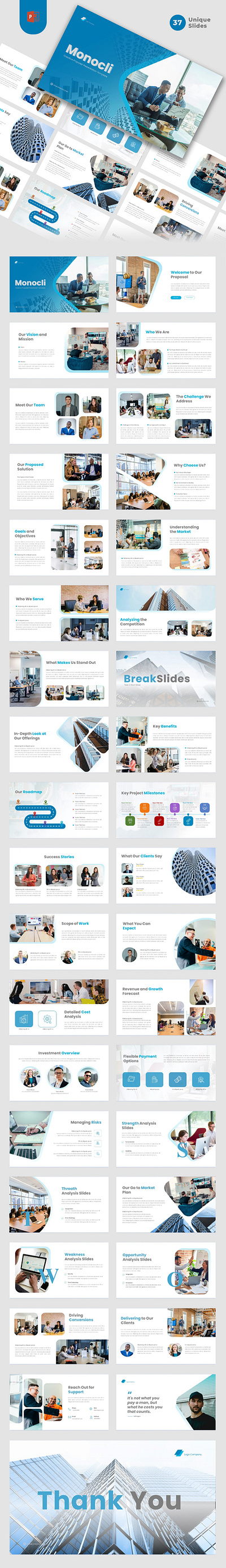 Monocli - Creative Proposal PowerPoint Template timeline