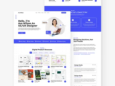 Portfolio Landing Page UI Kit landing page landing page web design portfolio portfolio landing page portfolio template portfolio web design ui ui design uiux web design website portfolio