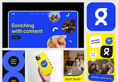 Legit brand identity brand identity branding bright design design system graphic design landing logo logomark media poster presentation sign