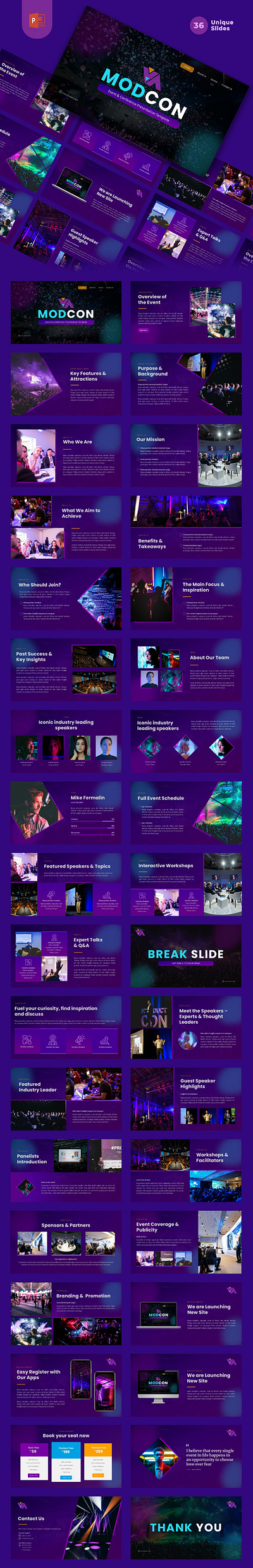 Modcon - Event & Conference PowerPoint Template workshop