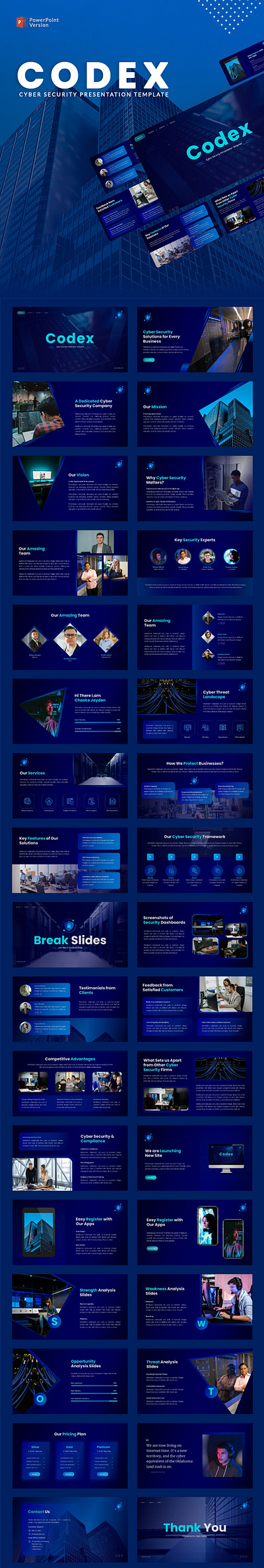 Codex - Cyber Security PowerPoint Template template