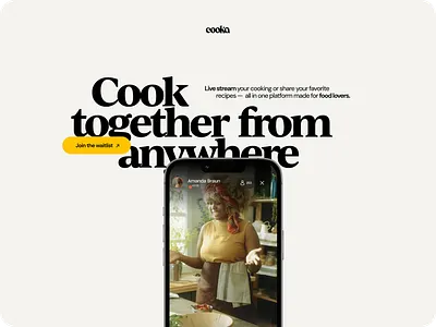 Cooka app graphic design motion graphics ui