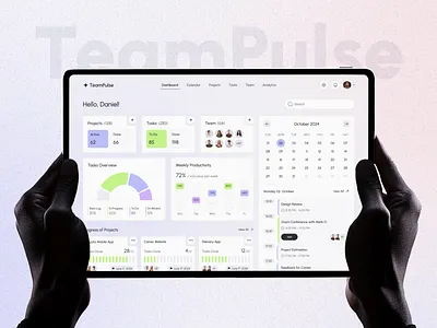 Team Pulse: UI/UX Design | SAAS | Team management appdesign branding calendar cards dashboard design graphic design interface logo management planner product design saas schedule software team management tool ui ux webapp