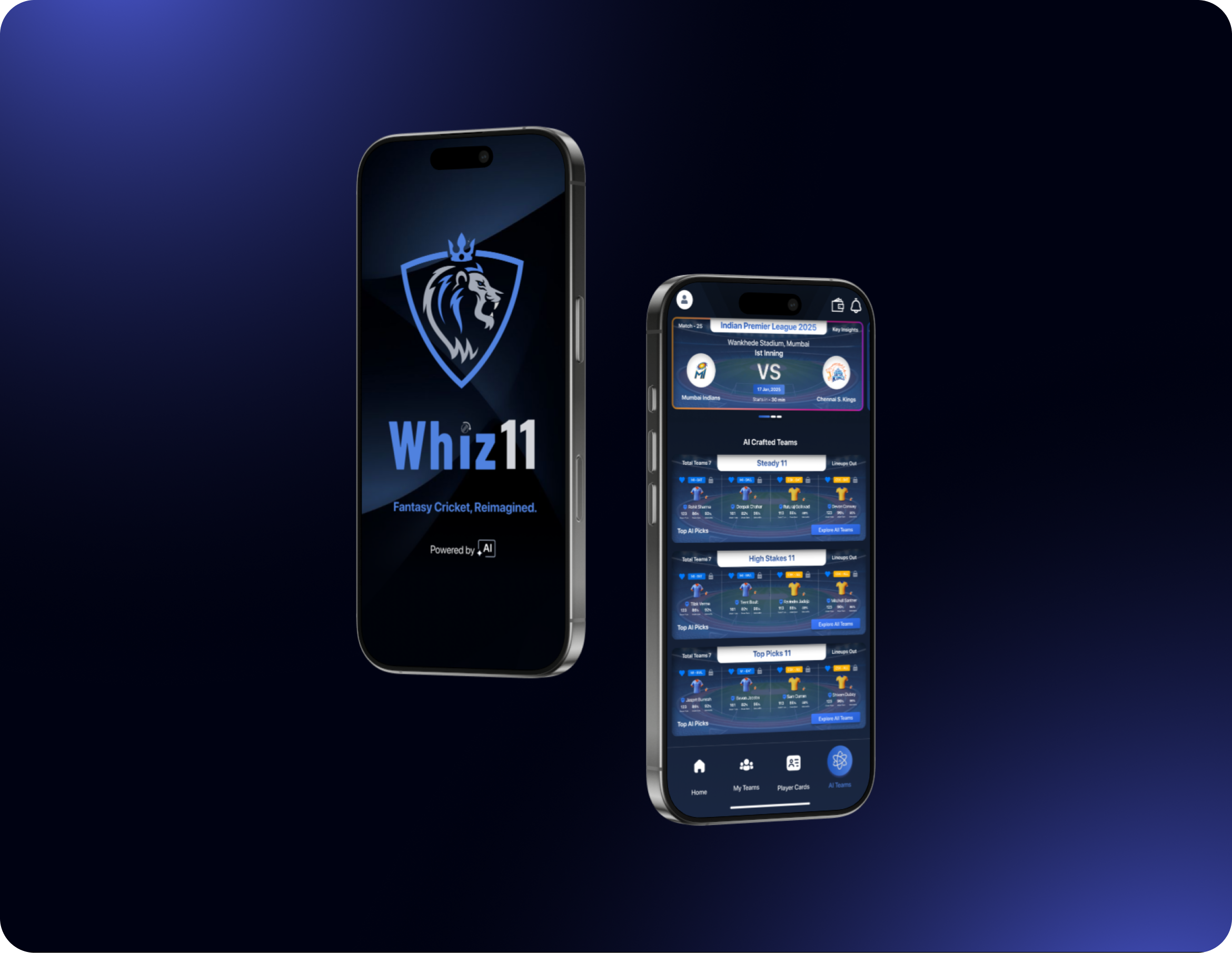Whiz11 – Fantasy Cricket, Reimagined with AI adobe fantasy cricket figma graphic design product design sports typography ui ux visual design