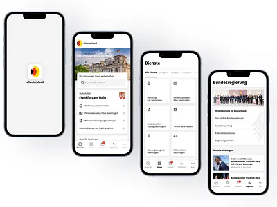e-Deutschland App app deutschland digitalisation digitalization germany government mobile politics ui