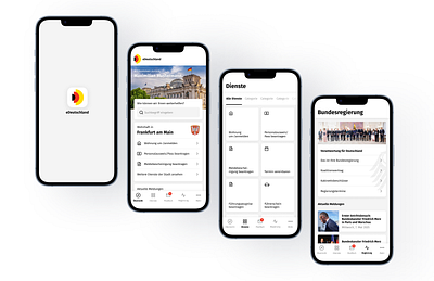 e-Deutschland App app deutschland digitalisation digitalization germany government mobile politics ui