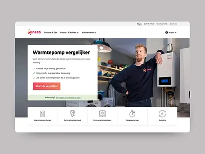 Eneco - Heatpump after effects animation app designinspiration desktop eneco energy flow heatpump responsive skeleton loader ui ux web webdesign wizzard