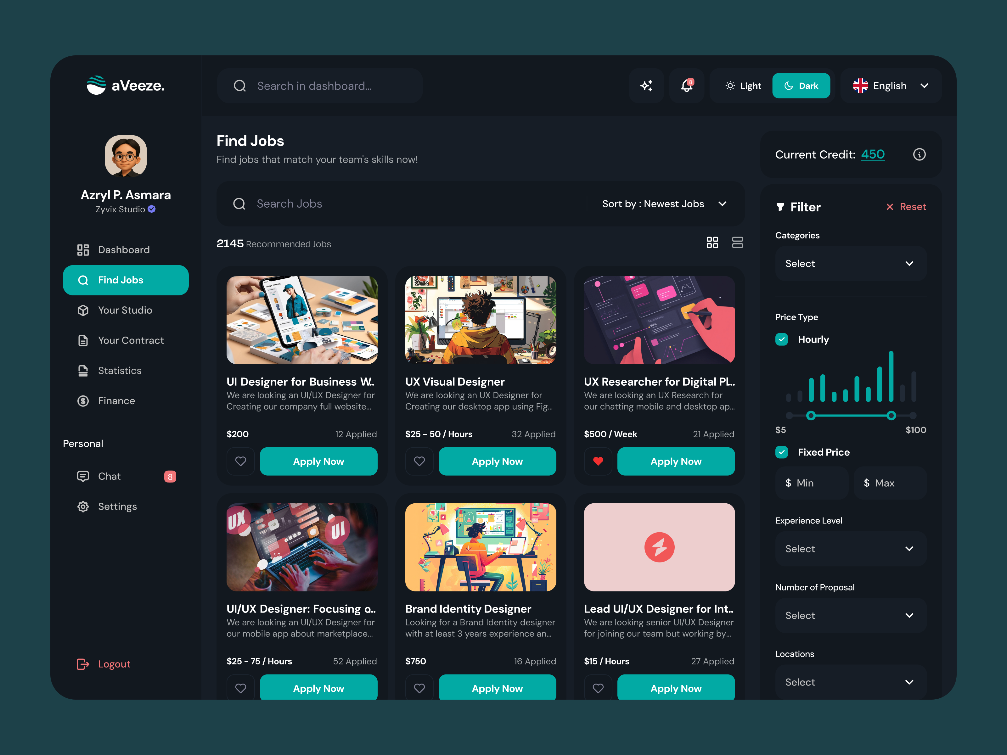 Example of Full Time UI/UX Designer