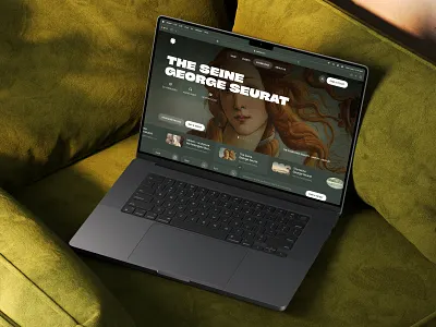 🏛️ Web design for the art exhibition | Hyperactive art concept design e commerce exhibition graphic design green hero section hyperactive landing page main page product design saas ui uiux user experience user interface ux web design website