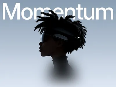 Minimal Brand Identity Design for Momentum african ai apple blockchain brand branding design generate graphic design illustration logo midjourney momentum off white silhouette sleek ui vector