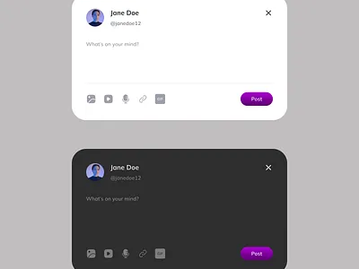 Make a post UI design ui ux