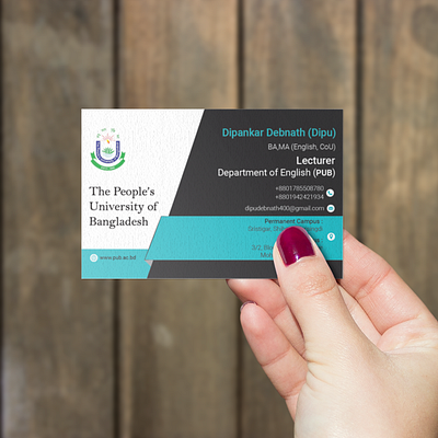Client's Business Card branding business card design facebook graphic design illustration linkedin logo ui ux vector