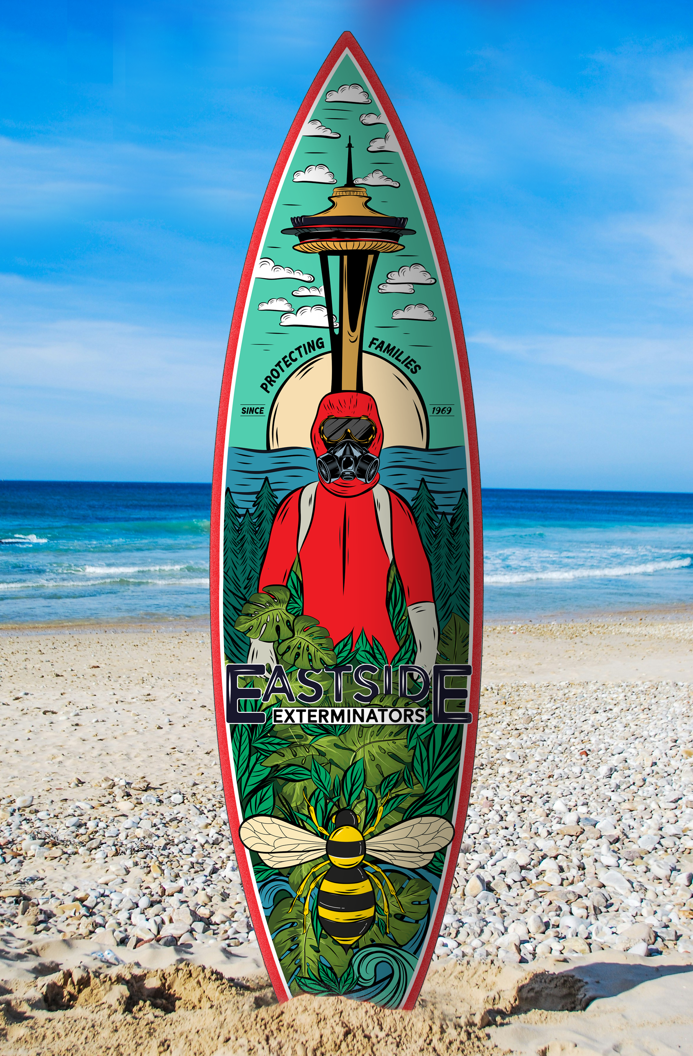 Surfboard Illustration art artist branding design digital art illustration illustration art logo old school procreate retro surfboard