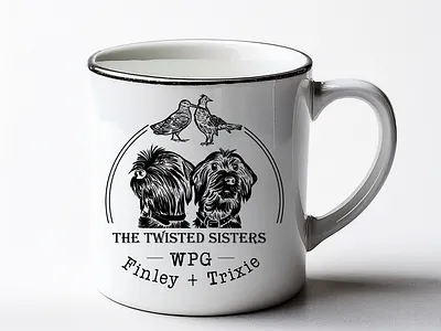 The Twisted Sisters Illustration art artist branding design digital art dogs illustration illustration art logo procreate ui