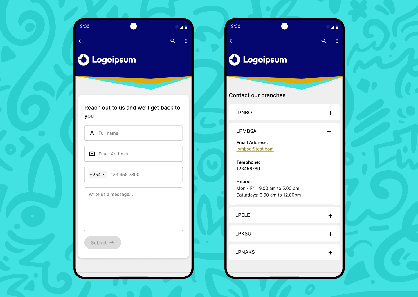#DailyUI - Contact Page contact page dailyui mobile app ui