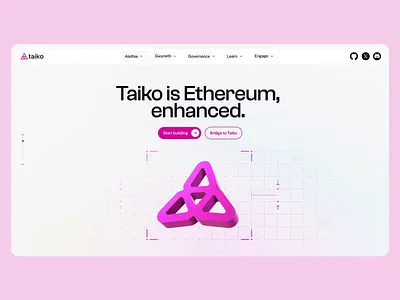 Taiko.xyz - Crypto Landing Page ai landing page banking blockchain landing crypto crypto branding crypto landing page cryptocurrency cryptocurrency website defi defi landing page finance landing page taiko token trading web3
