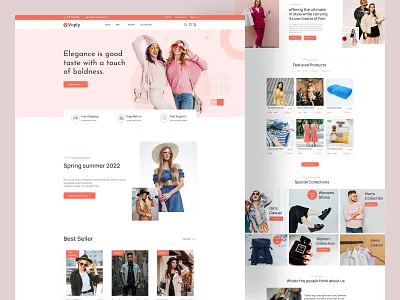 Voply - Ecommerce website UI design arcommerce conversionrate design ecommerce ecommerceui landing page onlineshopping ui ux webdesign website
